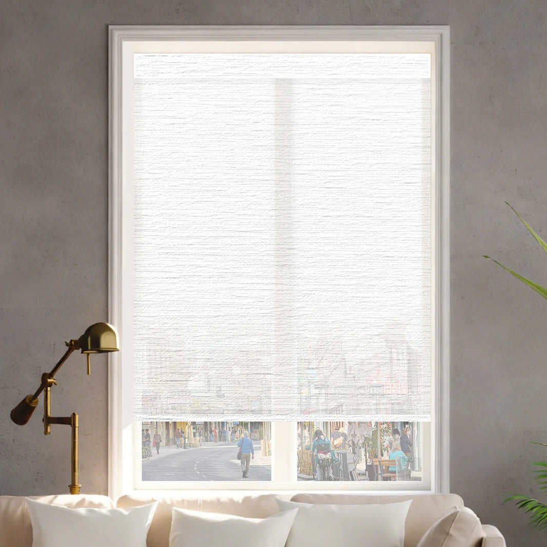 Sunelo Motorized Light Filtering Roller Shades 60% Blackout - Atlantic