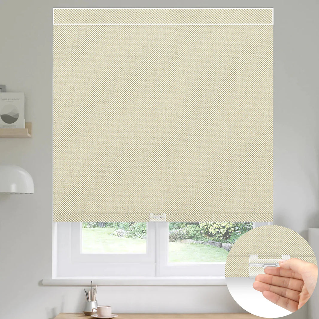 Sunelo Cordless 100% Blackout Roller Shades - Dual Sided