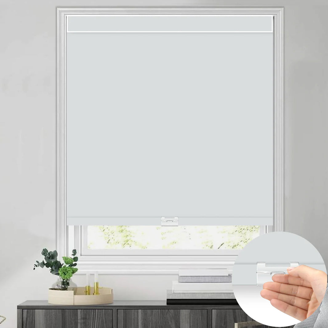 Sunelo Cordless 100% Blackout Roller Shades - Pure