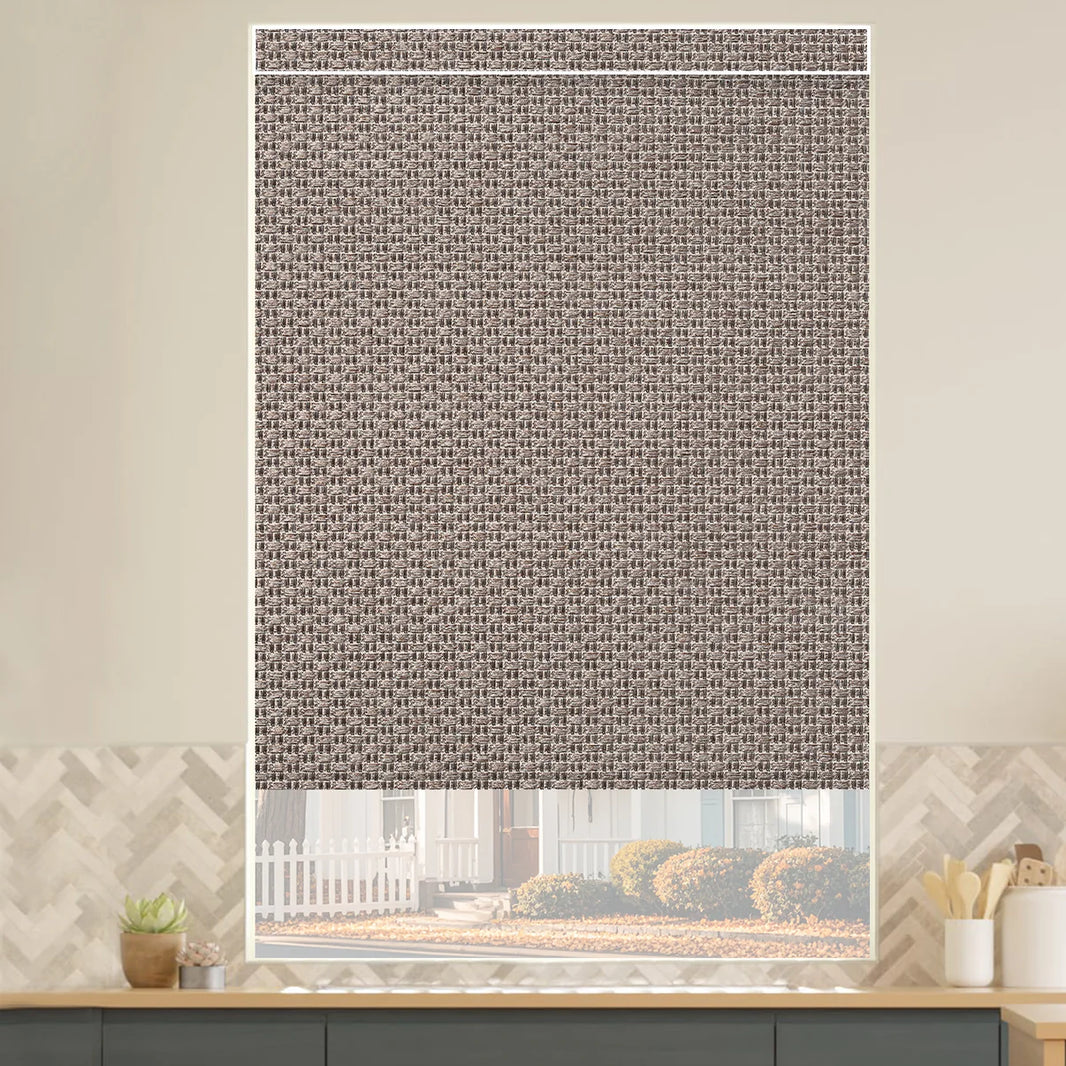 Sunelo Motorized Roller Shades 100% Blackout - Groove