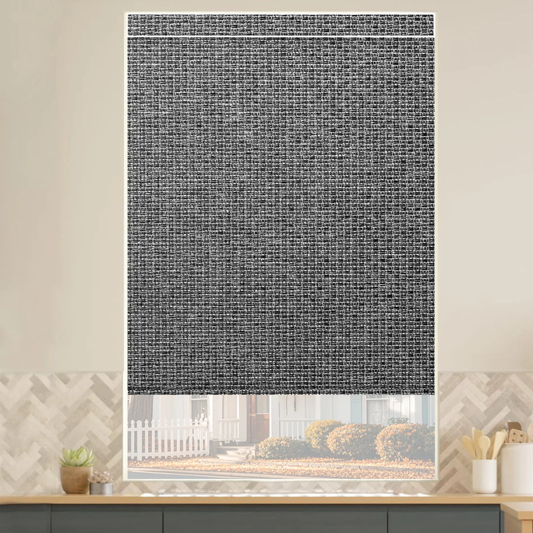 Sunelo Motorized Roller Shades 100% Blackout - Groove