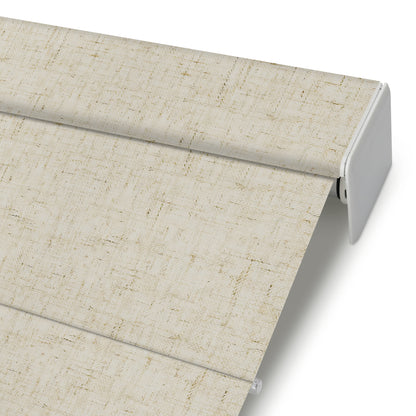 Sunelo Motorized Light Filtering Roman Shades 75% Blackout - Linen