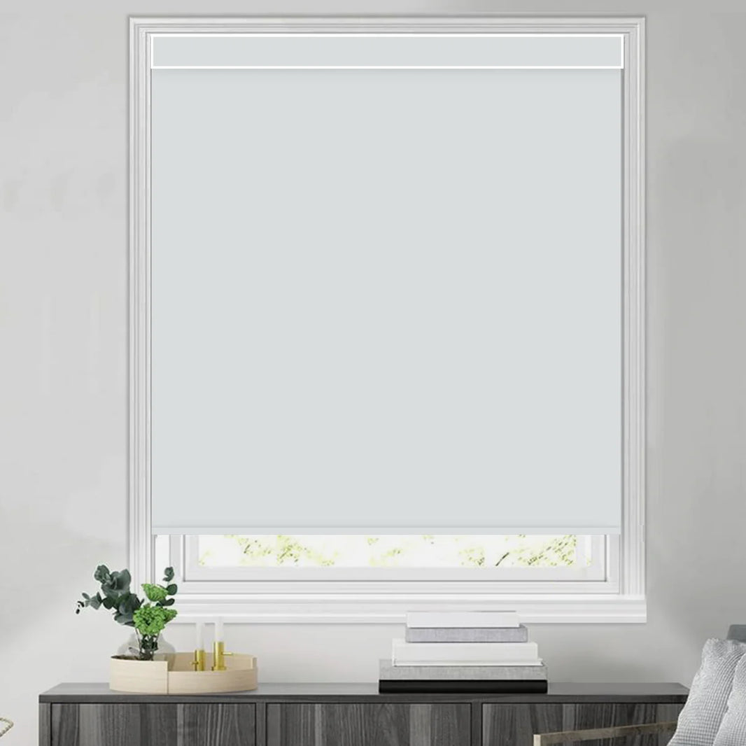 Sunelo Motorized Roller Shades 100% Blackout - Pure
