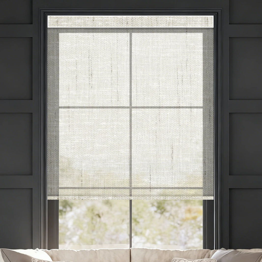 Sunelo Motorized Light Filtering Roller Shades 50% Blackout - Sheer