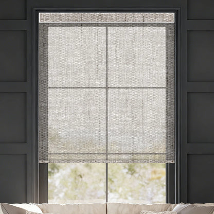 Sunelo Motorized Light Filtering Roller Shades 50% Blackout - Sheer