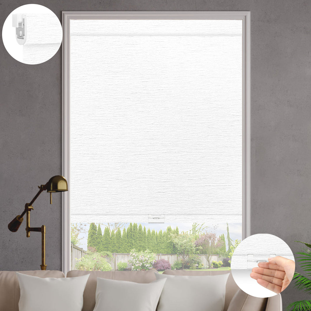Sunelo No Drill Cordless Roller Shades 100% Blackout - Atlantic