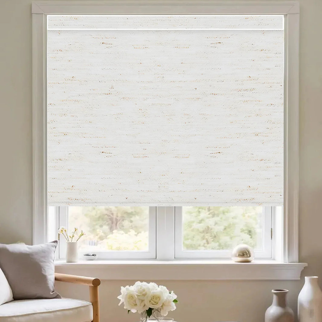 Sunelo Motorized Roller Shades 100% Blackout - Linen