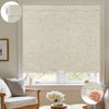 Sunelo No Drill Cordless Roller Shades 100% Blackout - Linen